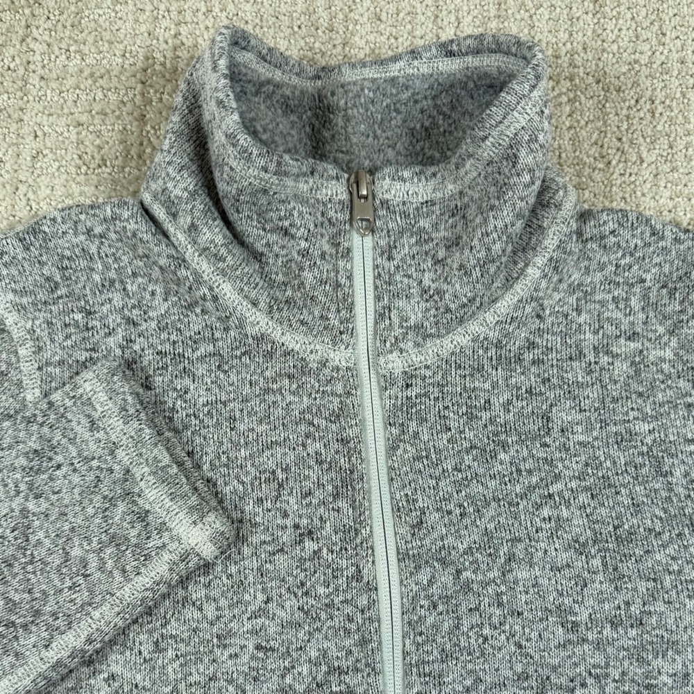 The North Face Womens Medium Gray Crescent Full Zip Fleece Jacket NF0A4R47